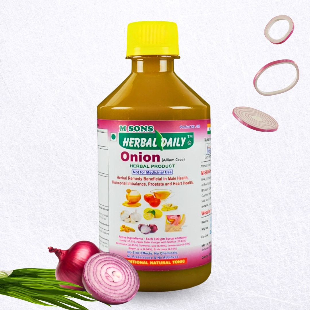 Herbal Daily Onion | Natural | 11 Vitamins & 9 Minerals For Daily Energy, Stamina & Immunity | Enhances Performance | Men Wellness