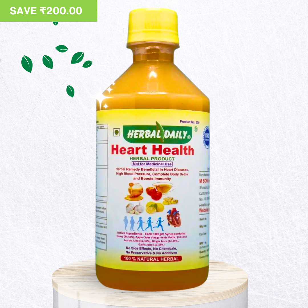 Heart Health, Cholesterol & Blood Pressure Support | Natural Immunity Booster & Blood Thinner | Garlic, Ginger, Lemon, Honey, Acv | 400ml 1 Bottle