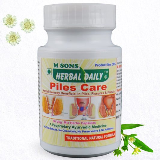 Piles Care Veg Capsule: Natural Relief for Hemorrhoids, Fissures, and Pain