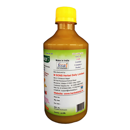 Herbal Daily Karela Liver Support Supplement Diabetic Care Multivitamins Liver Detox Supplement 400ml 1 Bottle