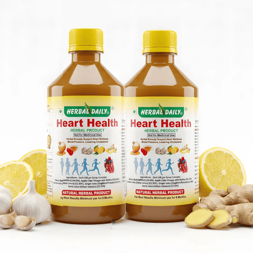 Heart Health | Manages Cholesterol Level | Heart Health And Immunity Support | Garlic, Ginger, Lemon, Honey, Acv | 400ml 2 Bottle