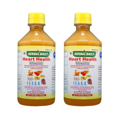 Heart Health | Manages Cholesterol Level | Heart Health And Immunity Support | Garlic, Ginger, Lemon, Honey, Acv | 400ml 2 Bottle