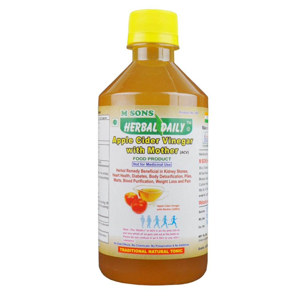 Apple Cider Vinegar Acv | Raw | Unfiltered & Unpasteurized | For Weight Management, Reduced Bloating, Healthy Skin & Hair