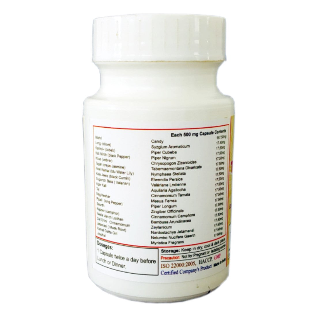 Tridosh Nashak Veg. capsules ( churan ) Supports Gastritis, Indigestion, Constipation, Diarrhea